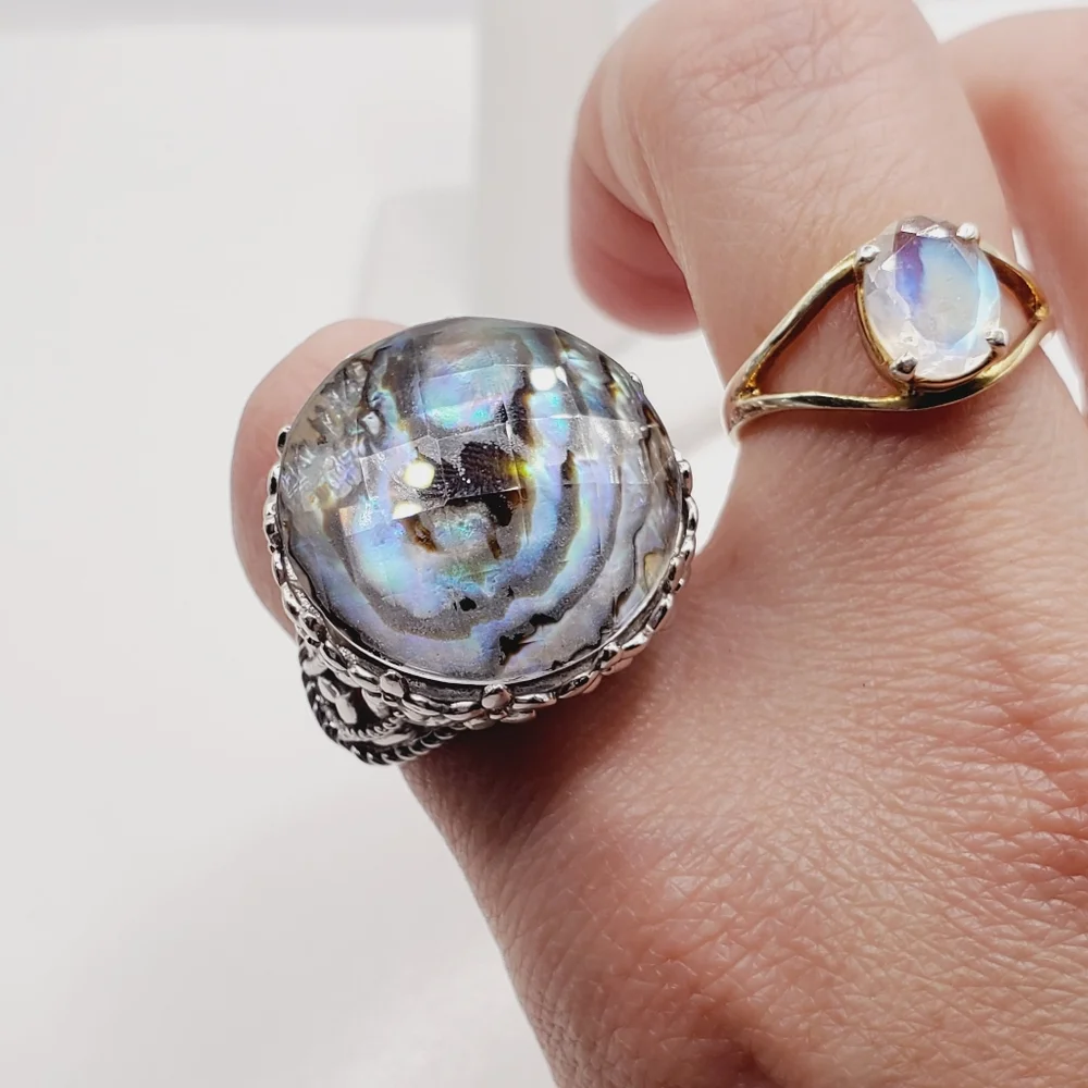 Abalone Shell 925 Ring
